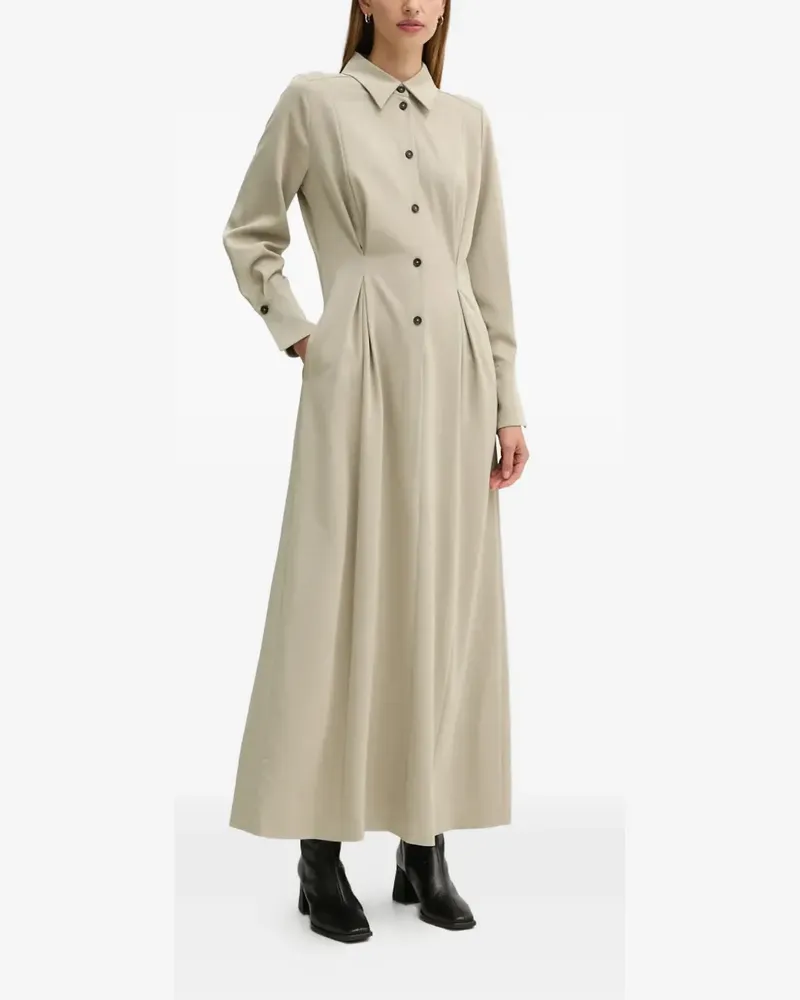 Drykorn buttoned pleated midi dress - Nude Nude