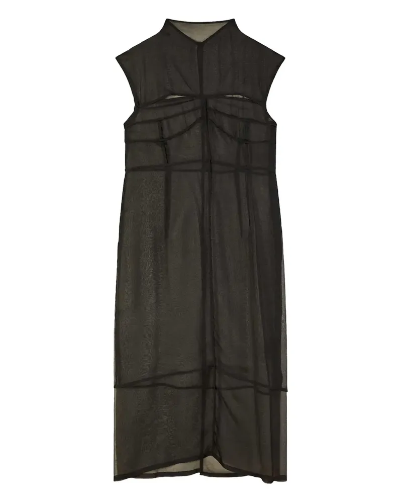 Patrizia Pepe Midikleid aus Seide - Schwarz Schwarz