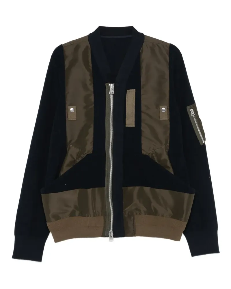 Sacai Jacke mit Kontrasteinsätzen - Blau Blau