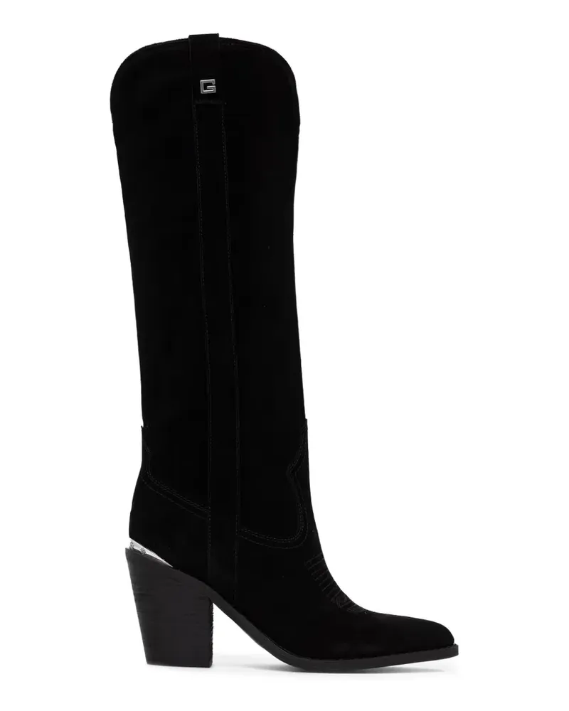 Guess Bestickte Cowboystiefel - Schwarz Schwarz