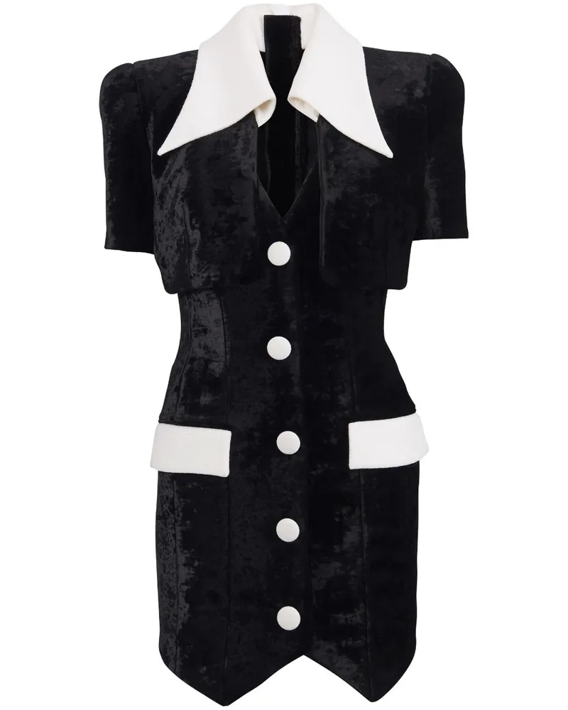 Balmain Kleid mit kurzen Ärmeln - Schwarz Schwarz