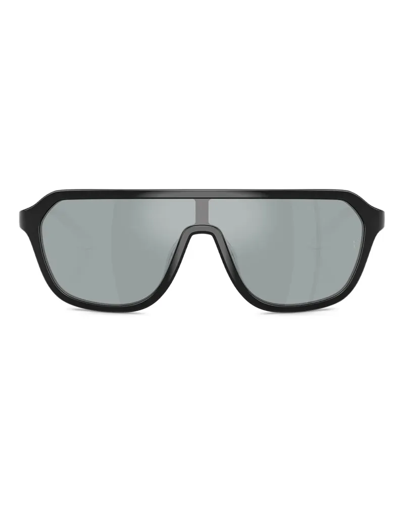 Oliver Peoples Sonnenbrille mit Shield-Gestell - Schwarz Schwarz