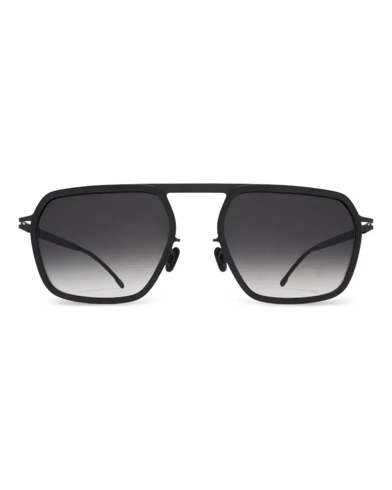 Mykita Yucca Sonnenbrille mit geometrischem Gestell - Schwarz Schwarz