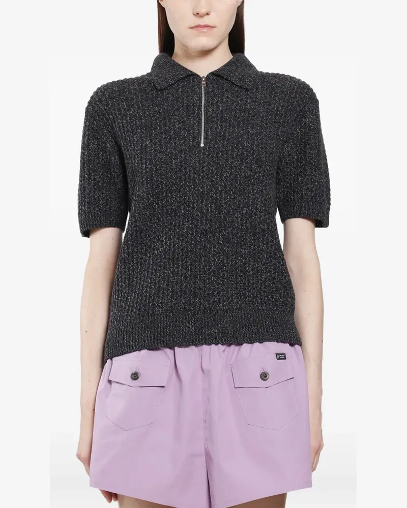 Prada Pullover mit kurzem Reißverschluss - Grau Grau