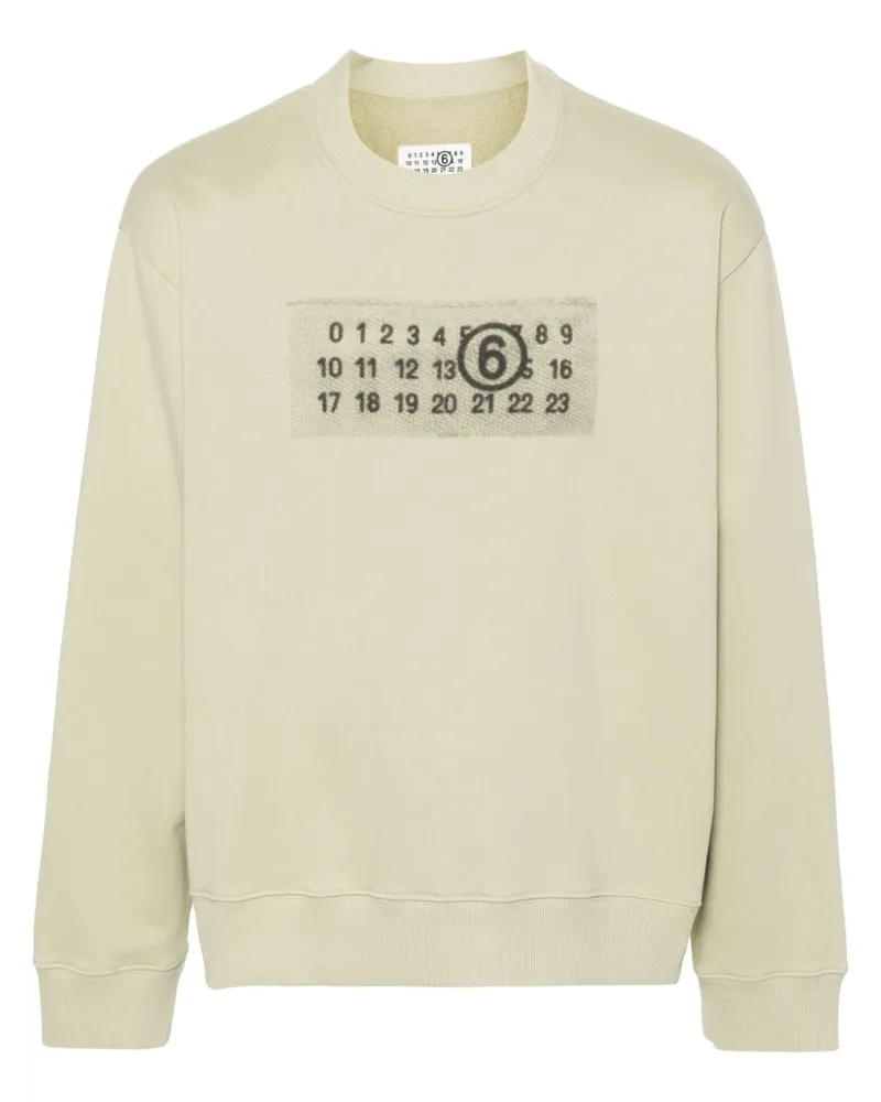 Maison Margiela Sweatshirt mit Rasterized Zip-Print Grün