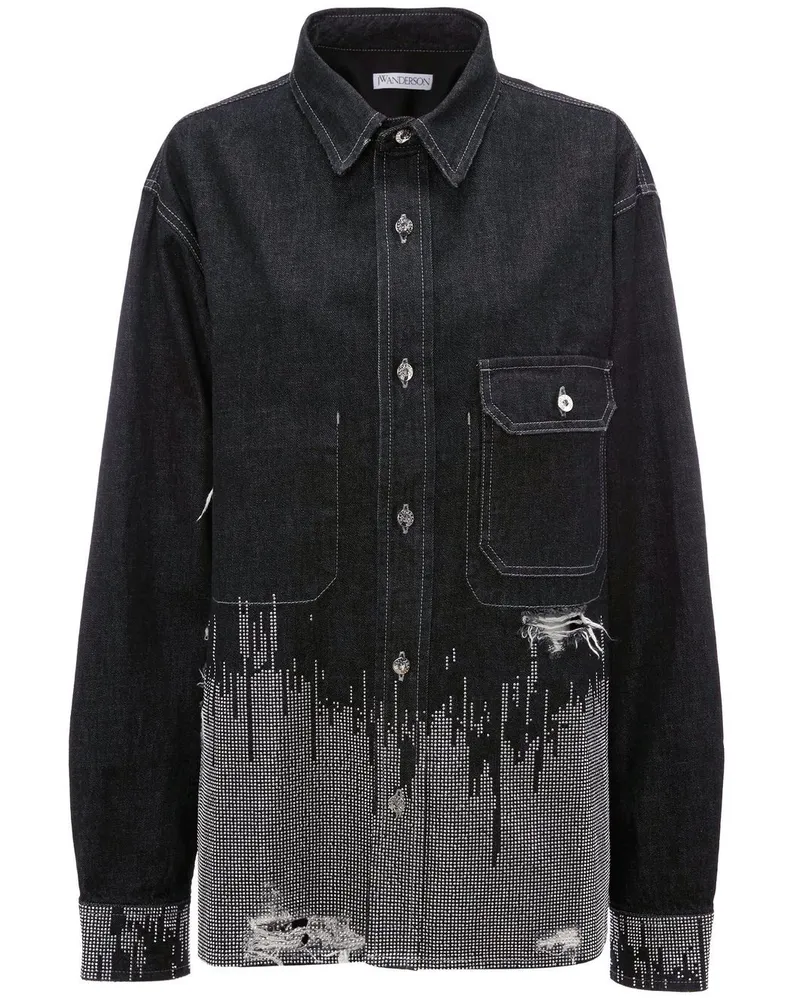J.W.Anderson Jeanshemd mit Nieten - Grau Grau