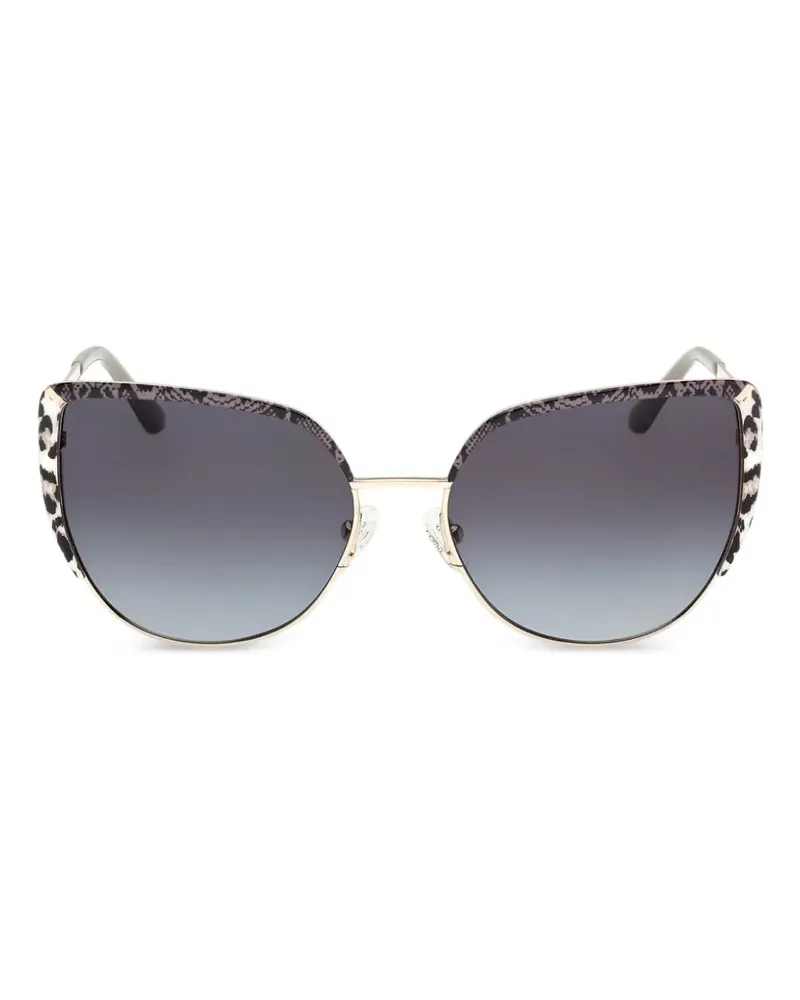 Guess Cat-Eye-Sonnenbrille mit Animal-Print - Gold Gold