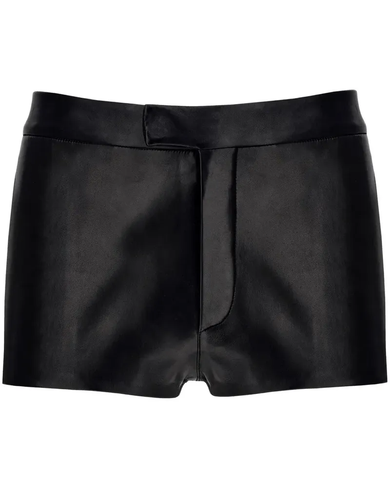 Ferragamo Kurze Shorts aus Nappaleder - Schwarz Schwarz