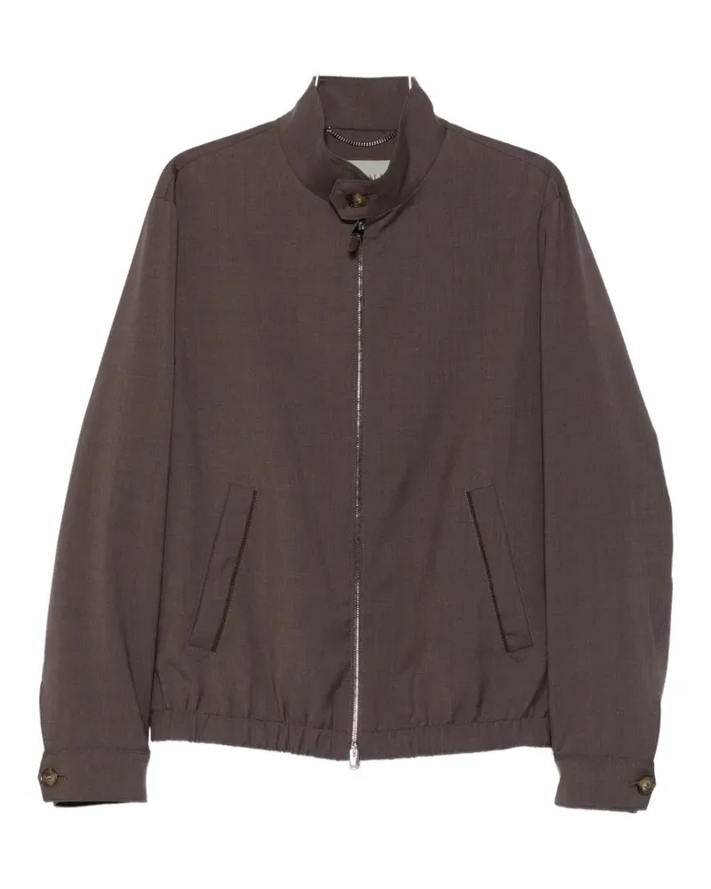 Canali zip-fastening long-sleeve jacket - Braun Braun