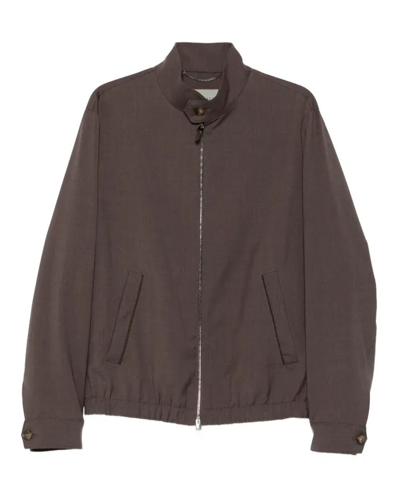 Canali zip-fastening long-sleeve jacket - Braun Braun