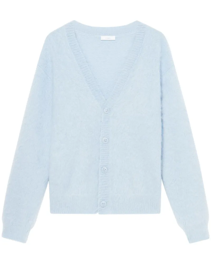 1989 STUDIO Gebürsteter Cardigan mit Logo-Print - Blau Blau