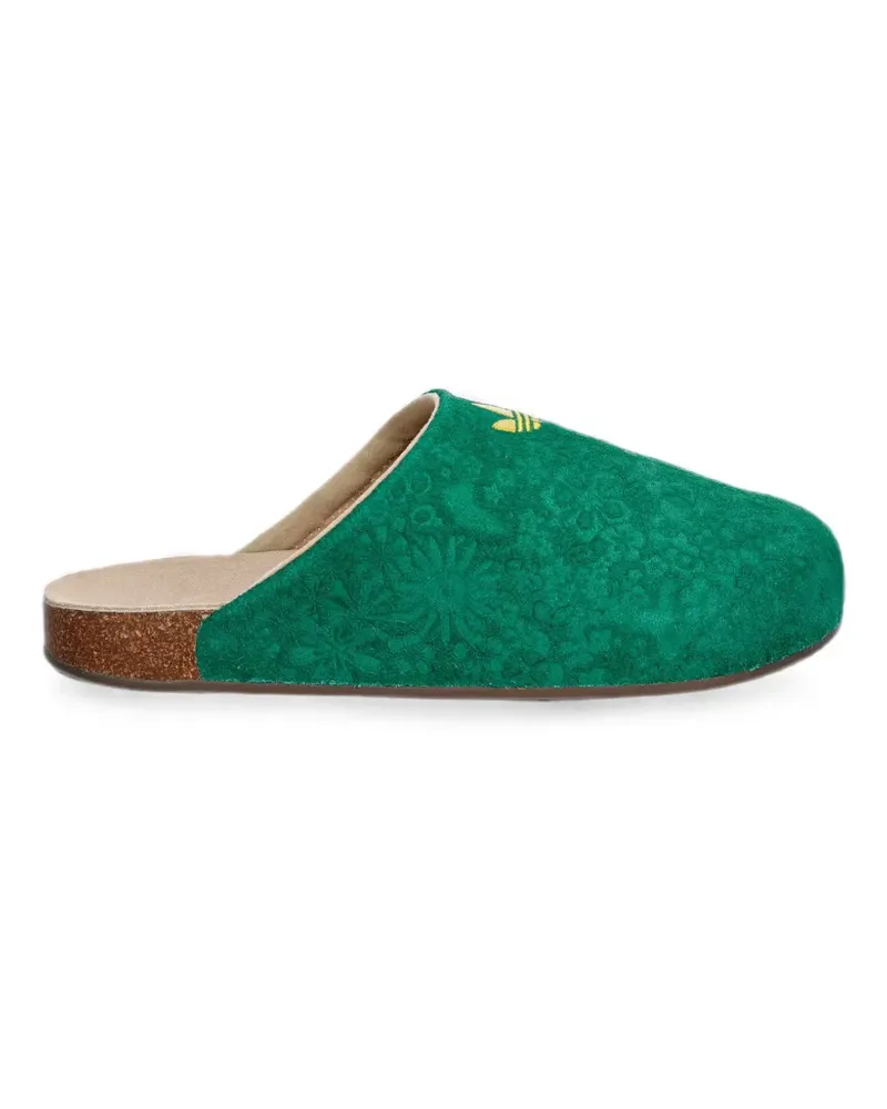 adidas Adimule floral-embossed mules - Grün Grün