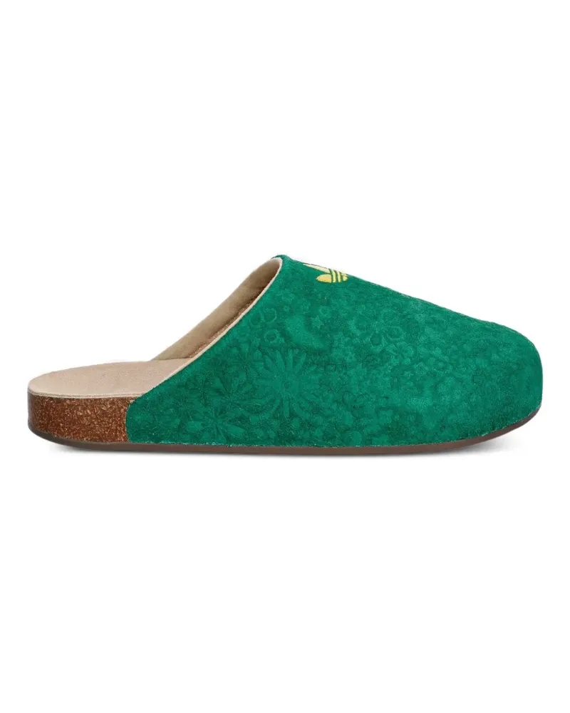 adidas Adimule floral-embossed mules - Grün Grün