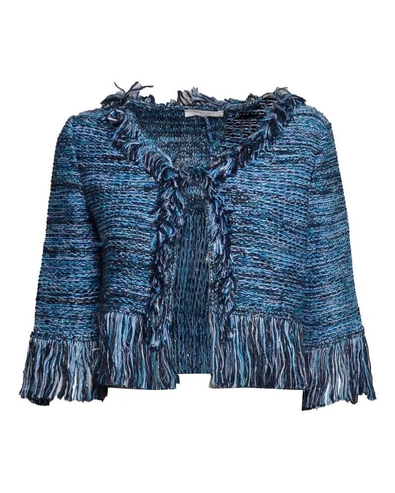 Charlott Jacke mit Fransen - Blau Blau