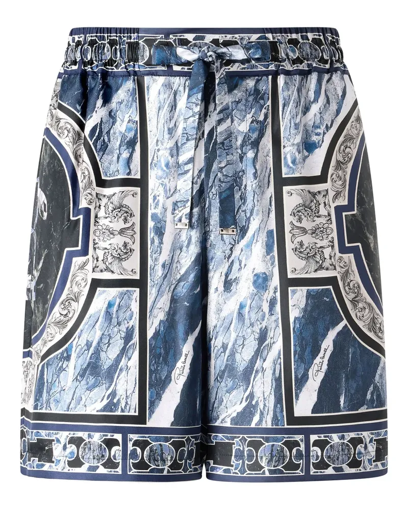 Roberto Cavalli Shorts mit abstraktem Print - Blau Blau