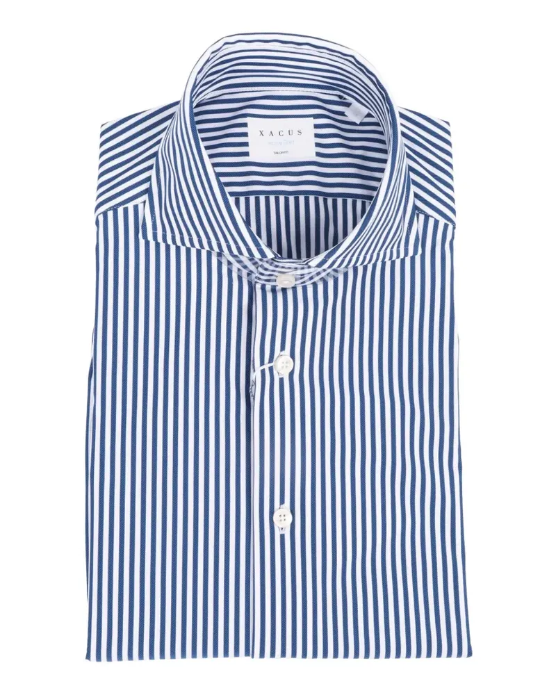 XACUS Gestreiftes Active Hemd - Blau Blau