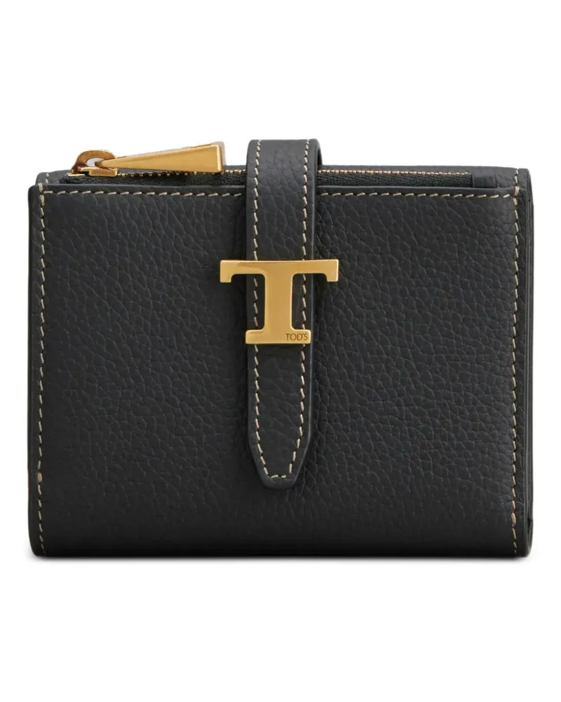 TOD'S wallet in leather - Schwarz Schwarz