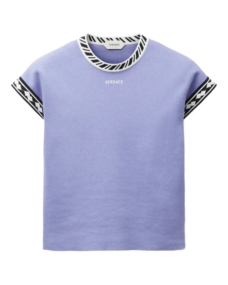 Versace cotton knit T-shirt - Violett Violett