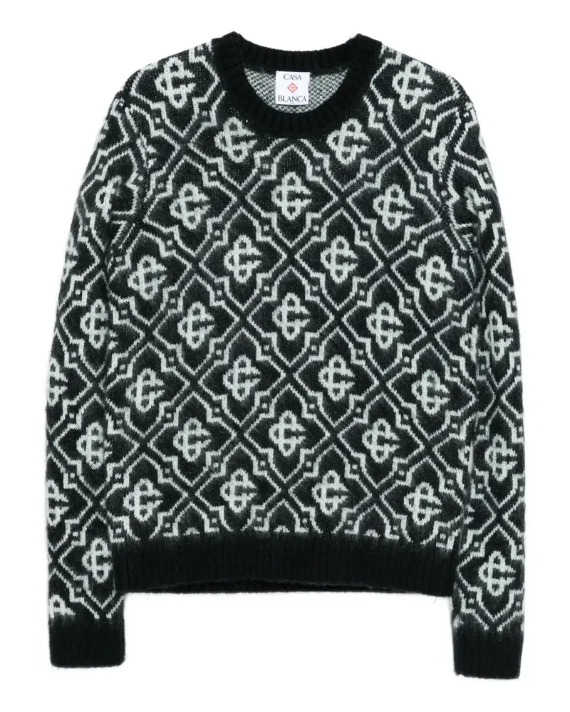 Casablanca Paris Pullover mit Monogramm - Grau Grau