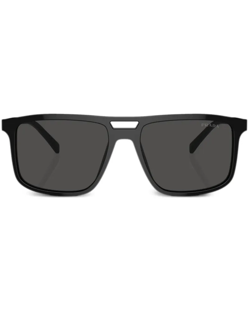 Prada Prada PR A22S Sonnenbrille mit eckigem Gestell - Schwarz Schwarz