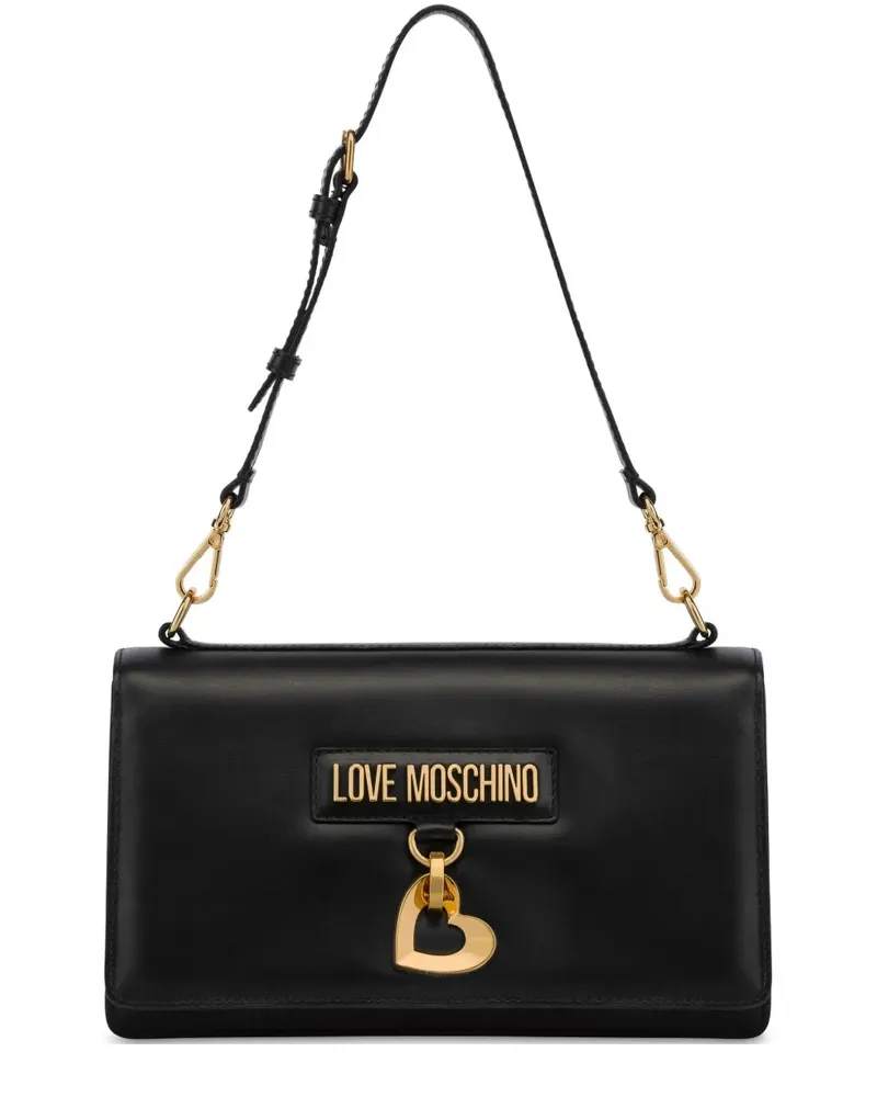 Moschino Schultertasche mit Logo - Schwarz Schwarz