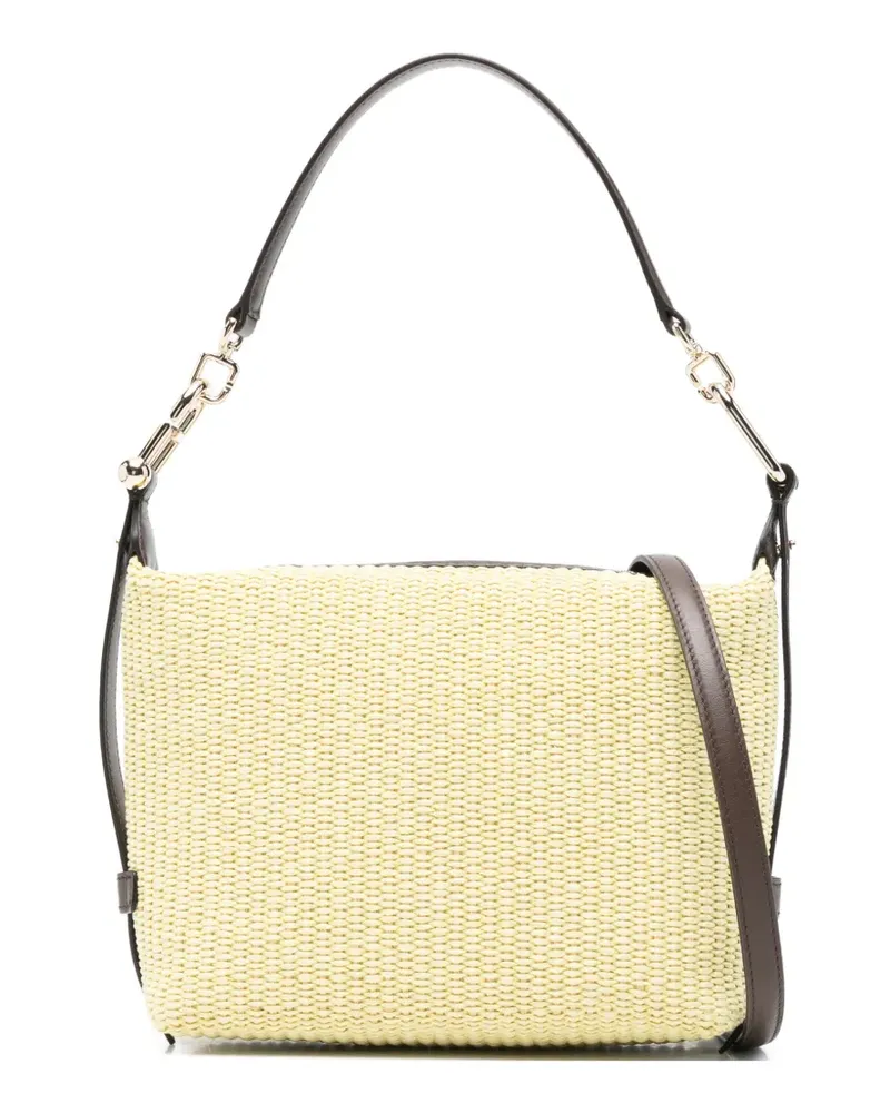 Furla Schultertasche mit gewebten Riemen - Gelb Gelb