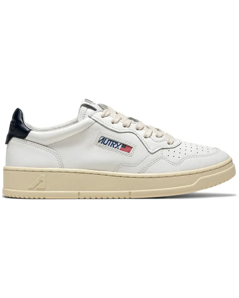 AUTRY navy trim medalist low trainers - Weiß Weiß