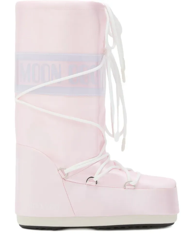 Moon Boot Icon Stiefeletten mit Logo - Rosa Rosa