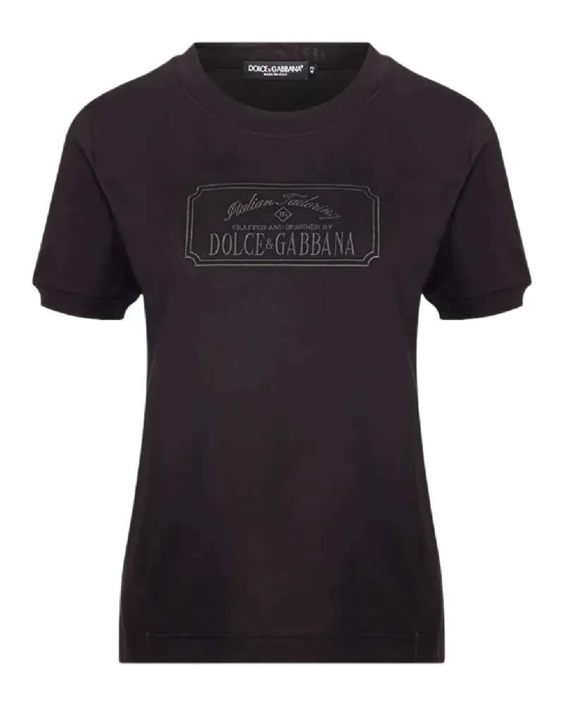 Dolce & Gabbana logo-embroidery T-shirt - Schwarz Schwarz