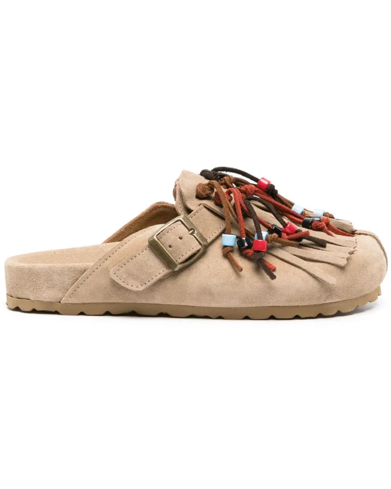 Scarosso Mules aus Wildleder - Nude Nude