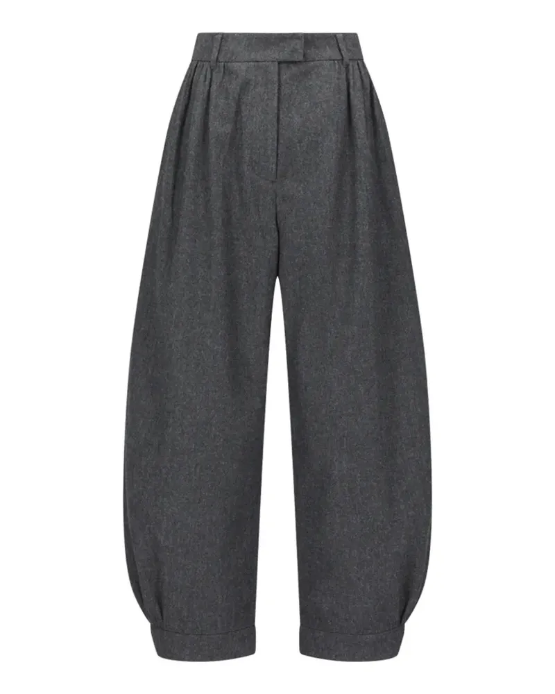 AMOMENTO shirred balloon-leg trousers - Grau Grau