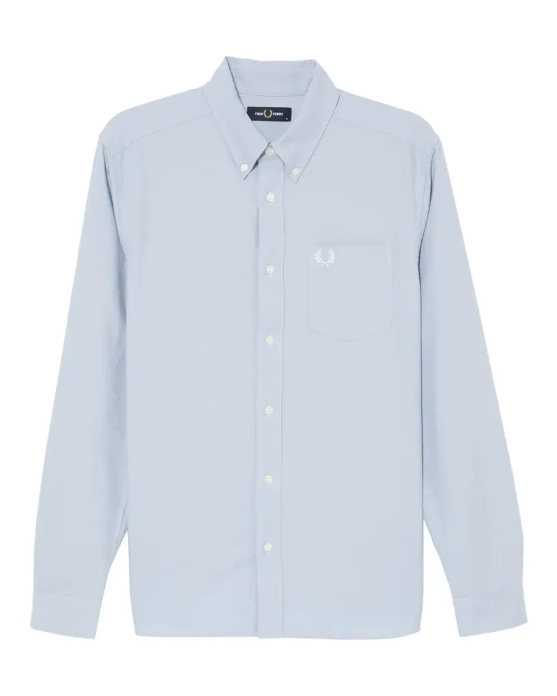 Fred Perry Hemd mit Logo-Stickerei - Blau Blau