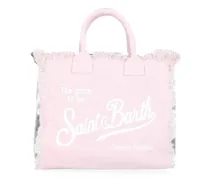 fringed-edge tote bag - Rosa