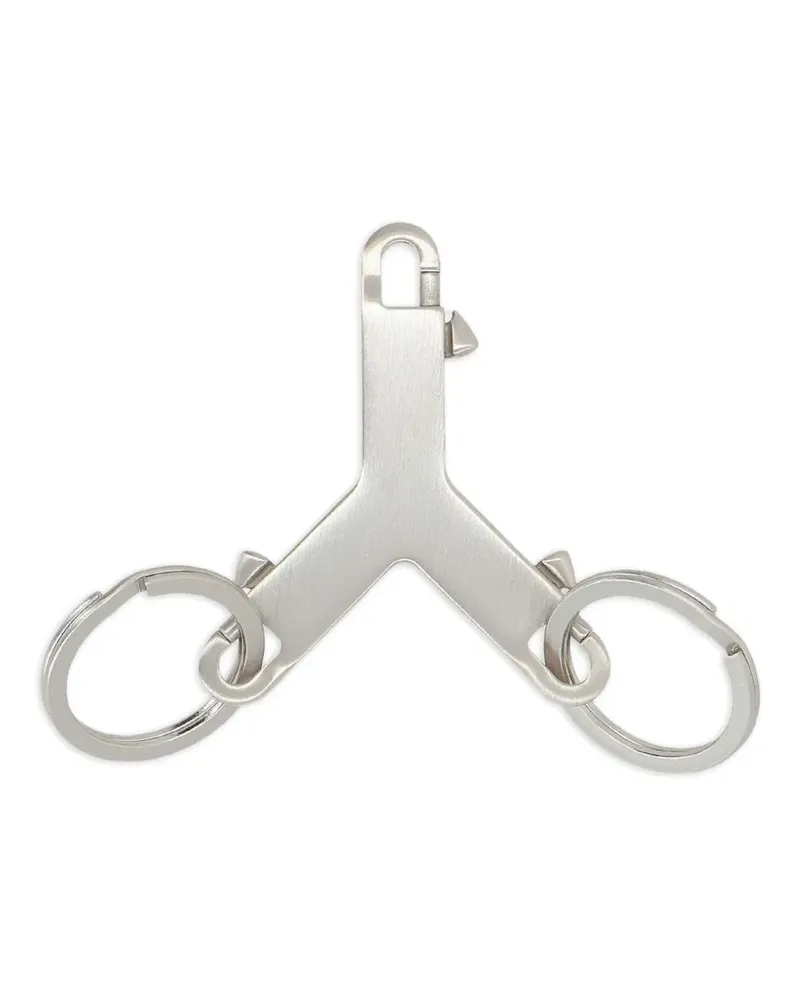 Rick Owens Schlüsselanhänger mit doppeltem Ring - Silber Silber