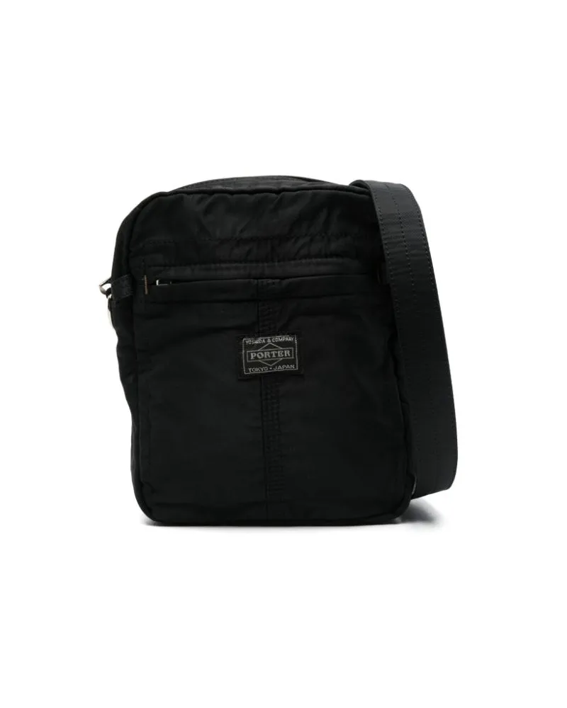 PORTER-YOSHIDA & CO Kuriertasche mit Logo-Detail - Schwarz Schwarz