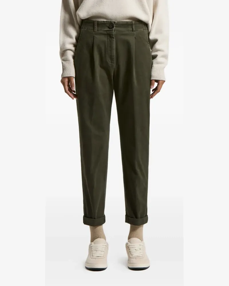 Peserico Hose mit Bundfalten - Grün Grün