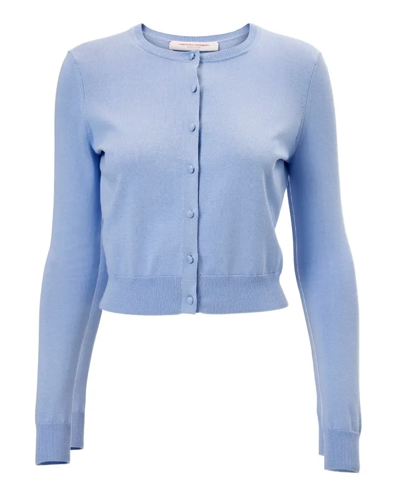 Carolina Herrera New York crewneck cardigan - Blau Blau