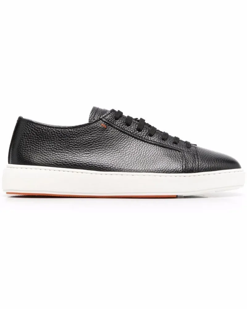 Santoni Sneakers mit Schnürung - Schwarz Schwarz