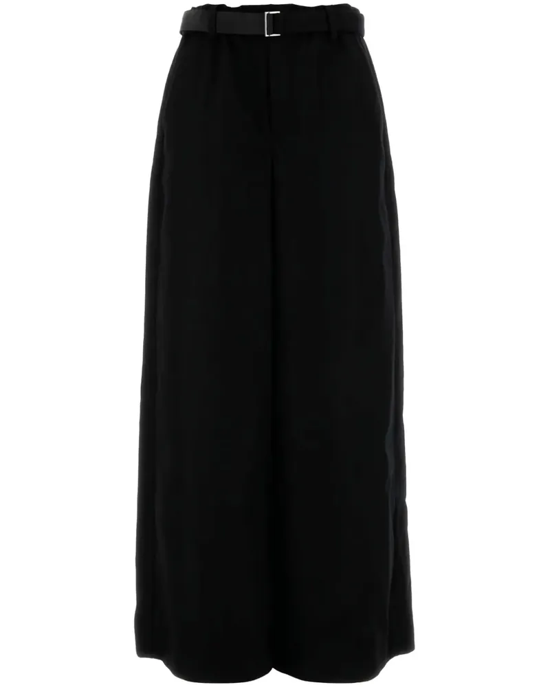 Sacai Klassische Palazzohose - Schwarz Schwarz