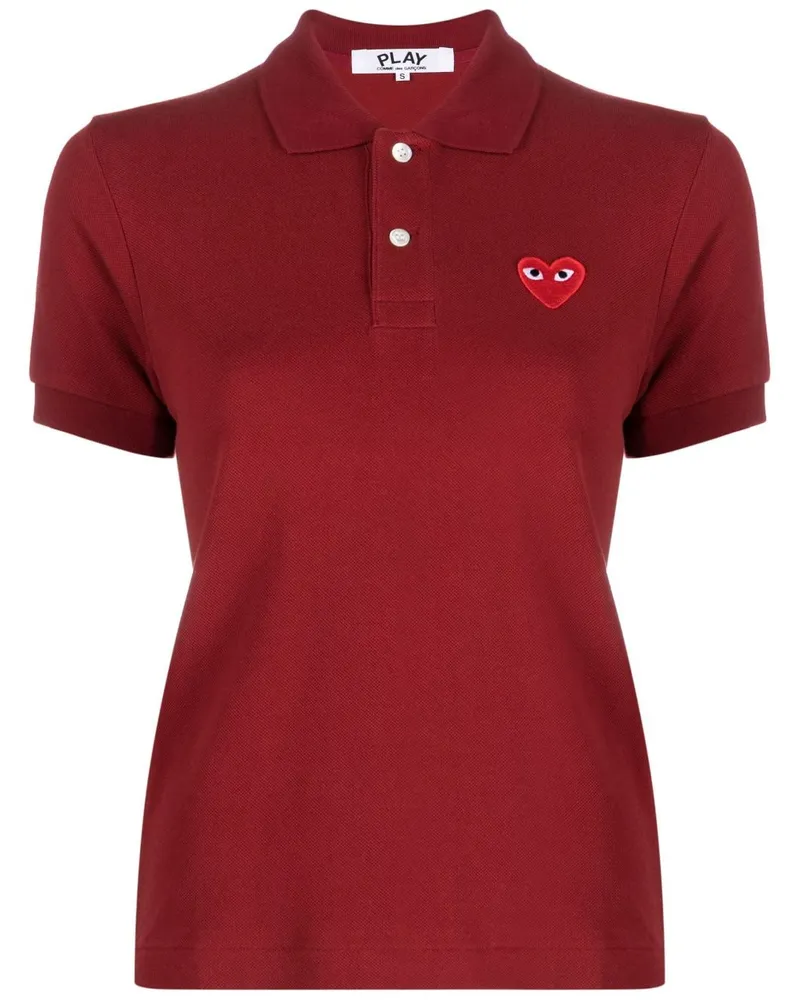 Comme des Garçons Poloshirt mit Herz-Patch - Rot Rot