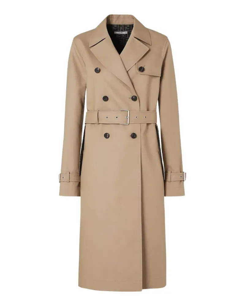 Fendi Trenchcoat mit Gürtel - Nude Nude