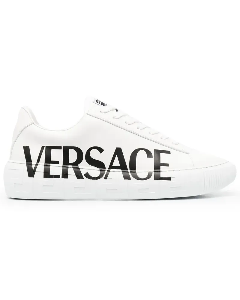 Versace Sneakers mit Greca-Muster - Weiß Weiß