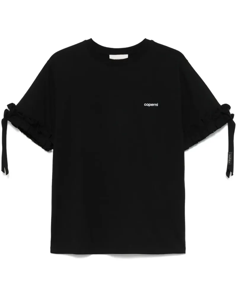 COPERNI T-Shirt mit Rüschenbesatz - Schwarz Schwarz
