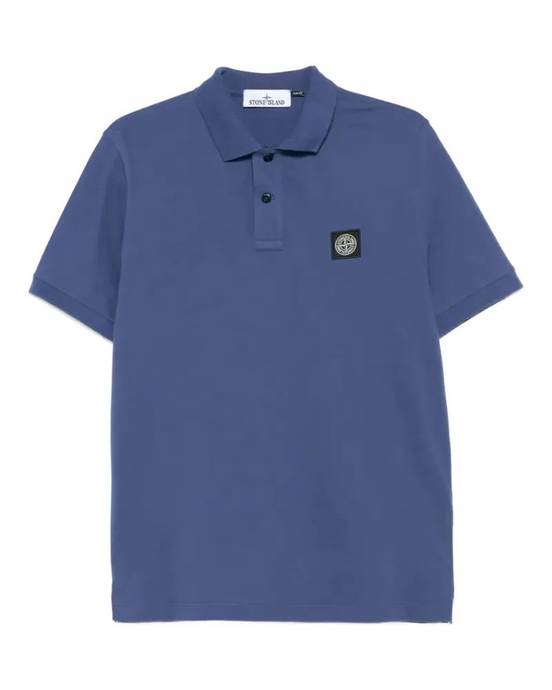 Stone Island compass badge polo shirt - Blau Blau
