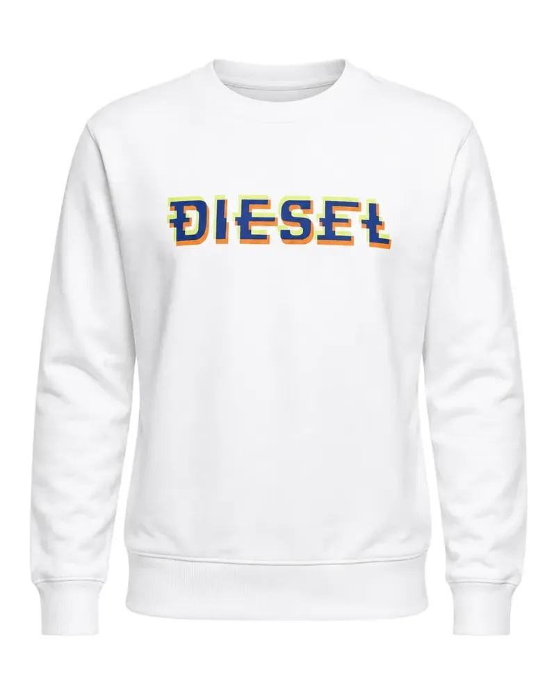 Diesel Sweatshirt mit Logo-Print - Weiß Weiß