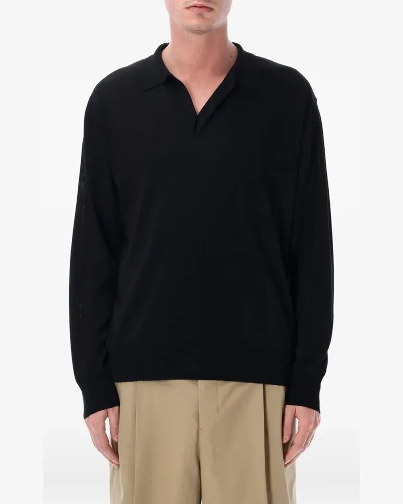 Roberto Collina polo collar sweater - Schwarz Schwarz