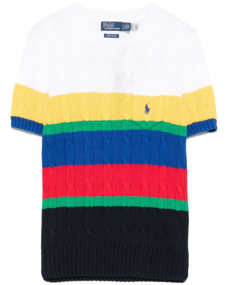 Ralph Lauren Oberteil mit Zopfmuster - Blau Blau