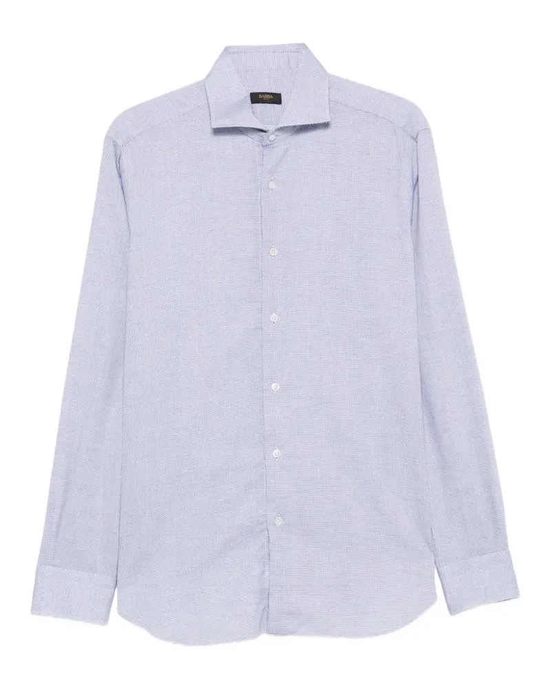 BARBA Hemd mit Eton-Kragen - Blau Blau