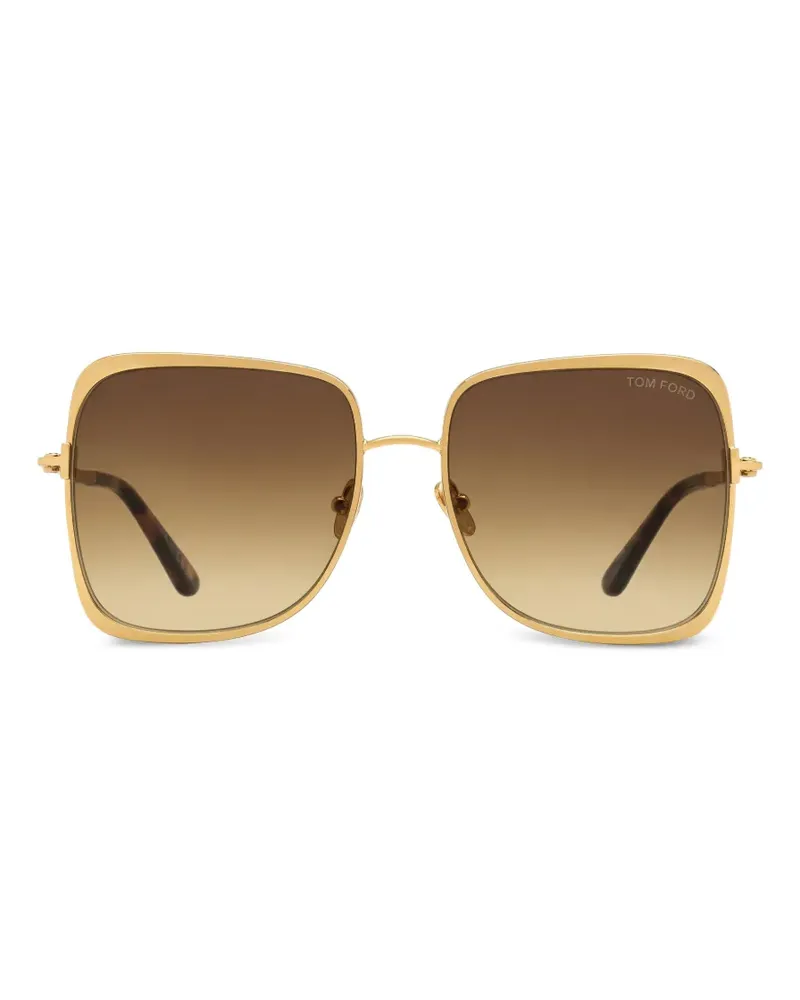 Tom Ford Tara square-frame sunglasses - Gold Gold
