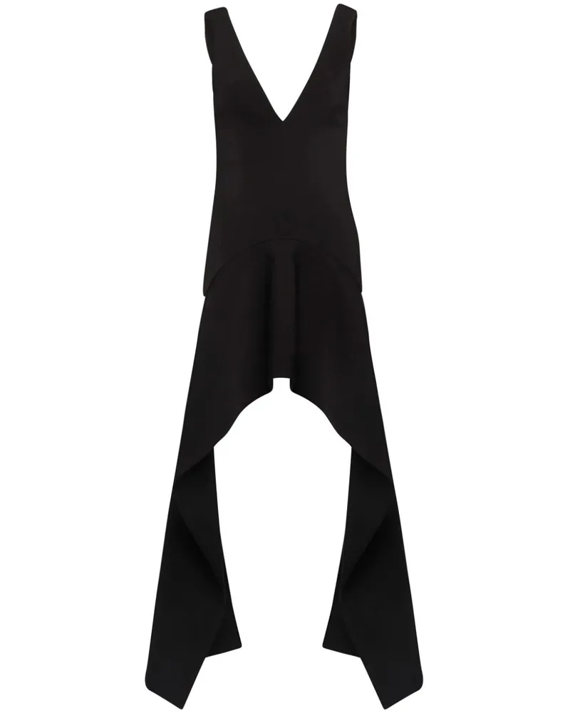 J.W.Anderson Drapiertes Minikleid mit V-Ausschnitt - Schwarz Schwarz